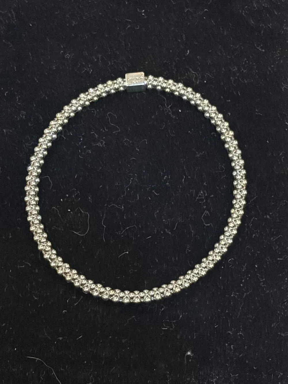 Mignon Faget Sterling Silver Halo Bangle, Faceted, Size M